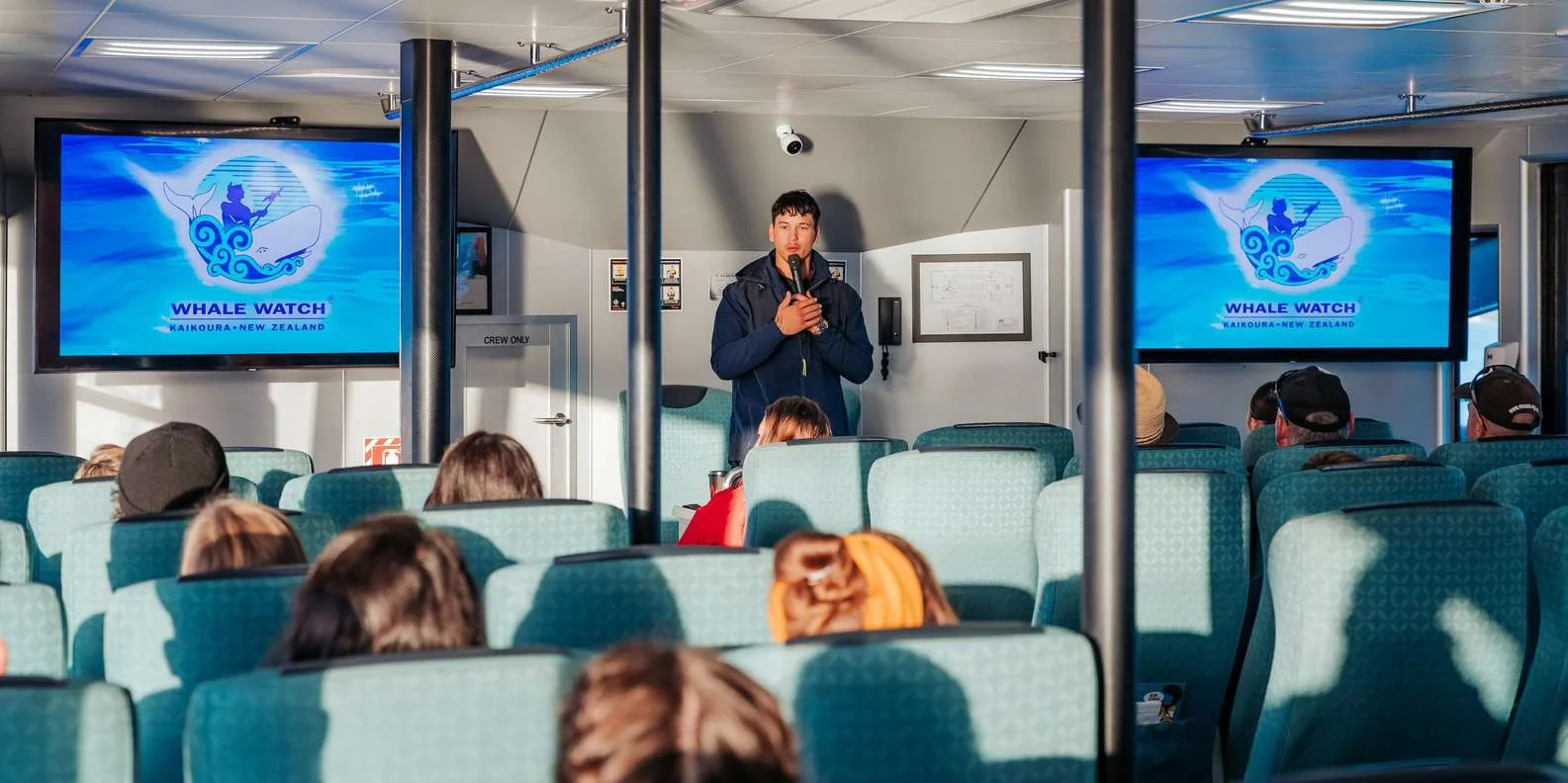 Kaikoura whale watching catamaran cruise boat New Zealand